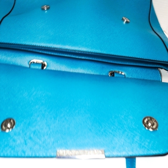 Vibrant Blue Structured Satchel Bag – Crossbody & Top Handle Purse - Picture 5 of 5